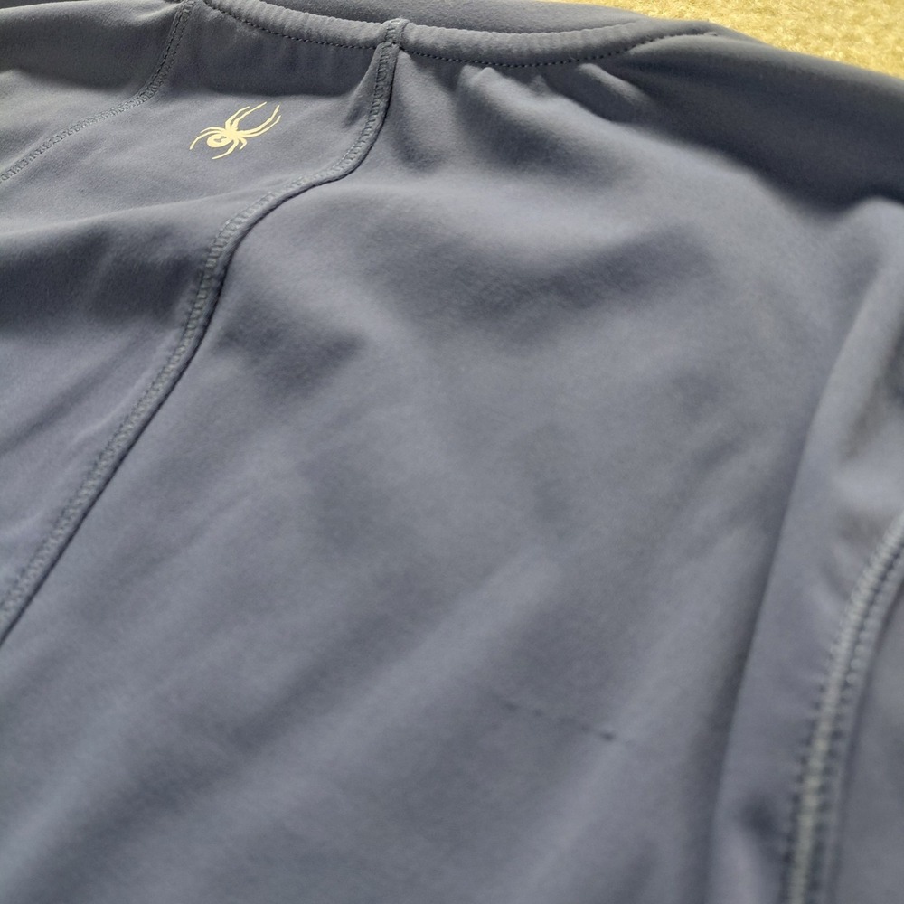 Spyder Active Women M Blue Long Sleeve Base Layer Top Crewneck Solid Nylon Soft - Picture 5 of 11